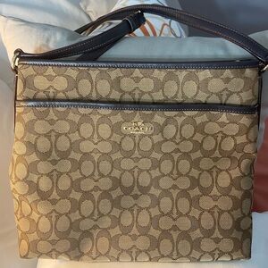 Coach Brown Signature Shoulder Bag